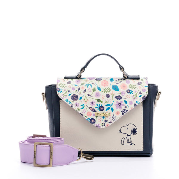 CARTERA CROSSBODY PARA MUJER CANADA SNOOPY EN CUERO VEGANO CON CARGADERA REMOVIBLE