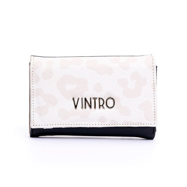 WALLET MONACO PRINT NEGRO Y BEIGE PARAISO SALVAJE